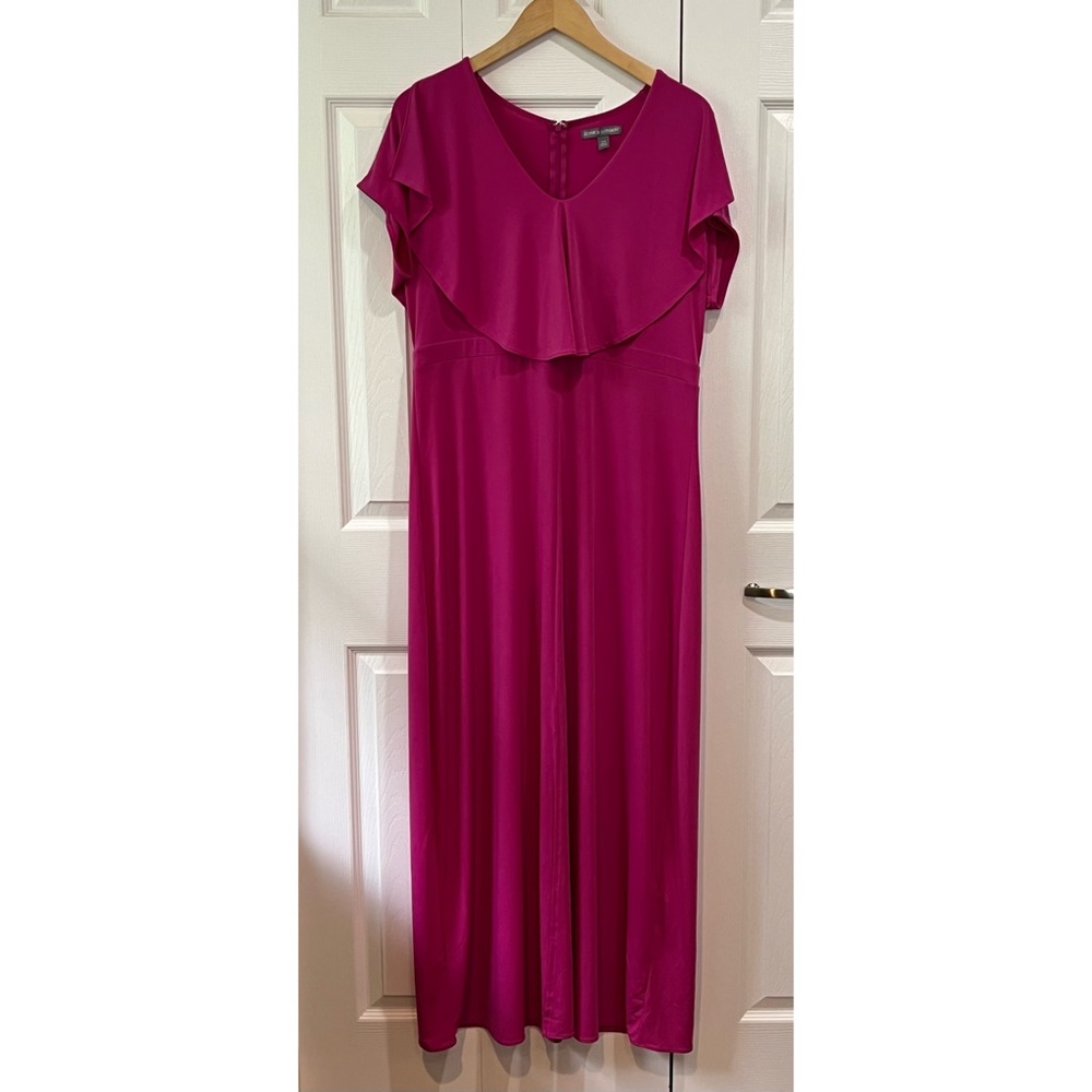 Jessica London Long Pink Collared Dress 12